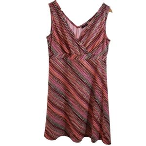 New York & Company Vneck Colorful Dress